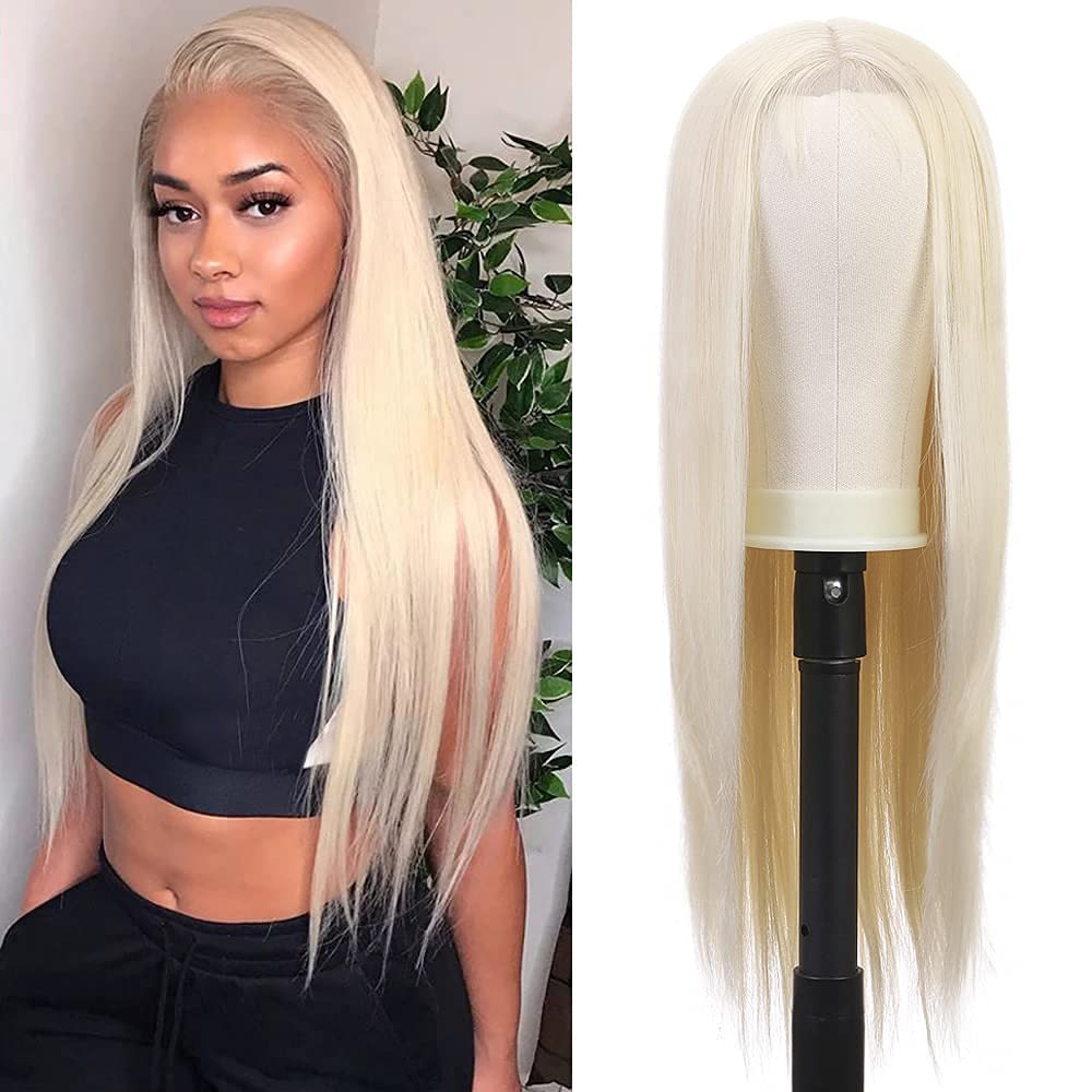 20 Inch Blonde Synthetic Lace Wigs Lace Closure