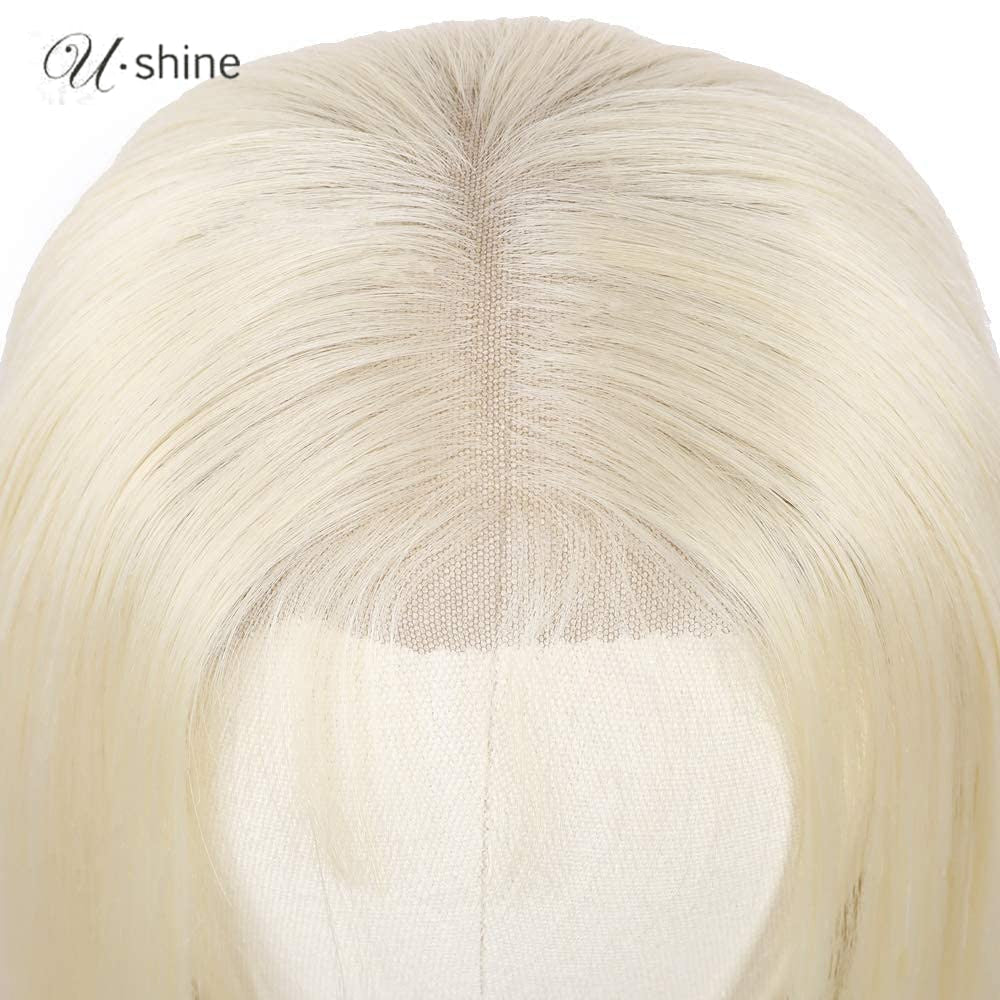 20 Inch Blonde Synthetic Lace Wigs Lace Closure