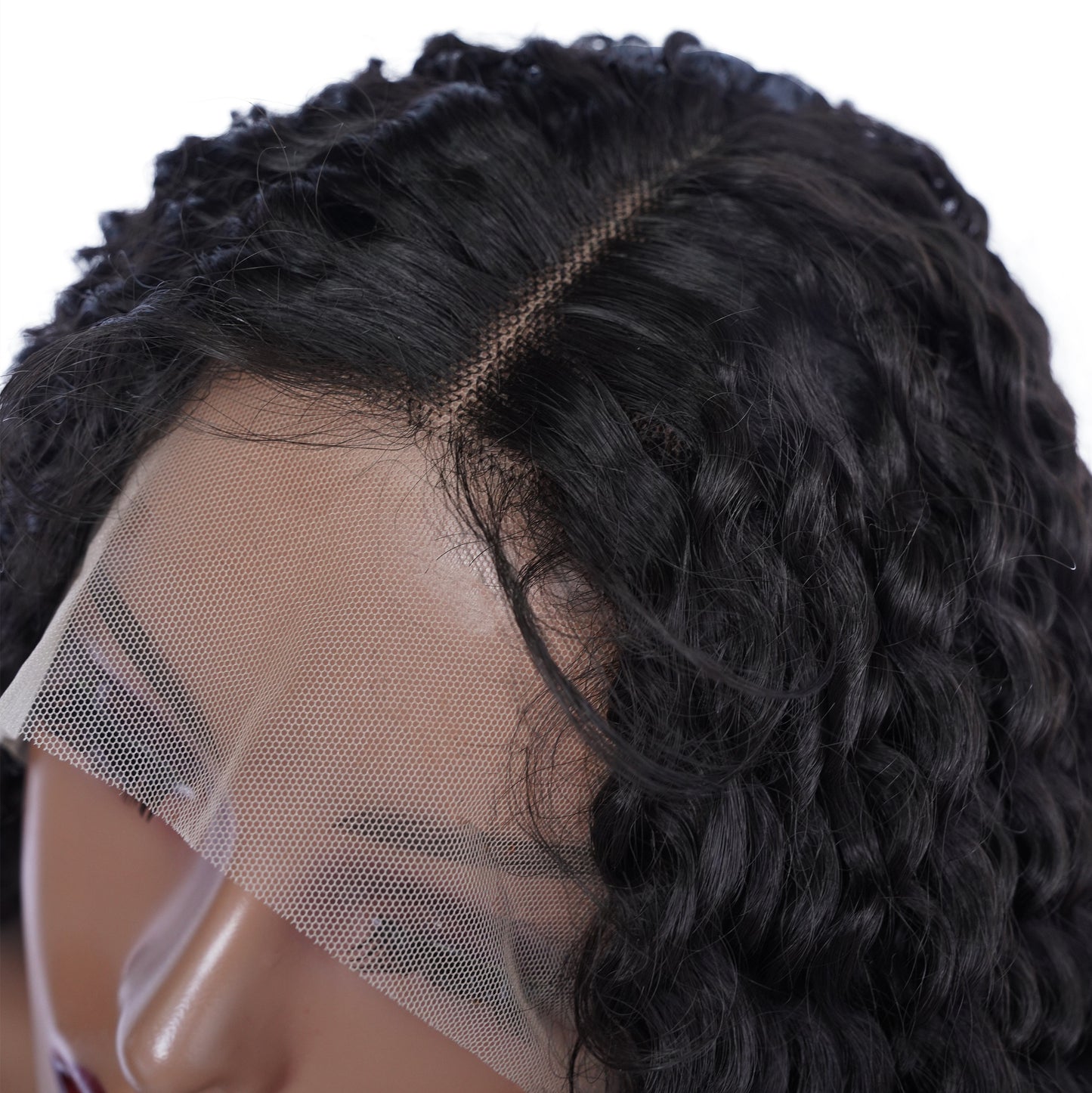 Reddish Brown Kinky Curly Wig Synthetic Lace Front Wigs Pre Plucked With Baby Hair Lace Closure Wig