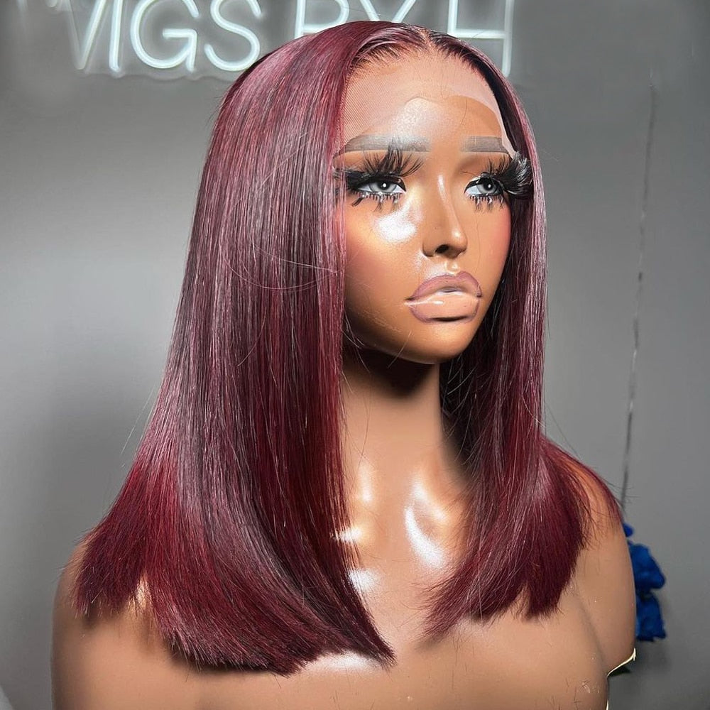 Bob Wig Lace Frontal Human Hair Wigs 5x5 Lace Closure Straight Wig