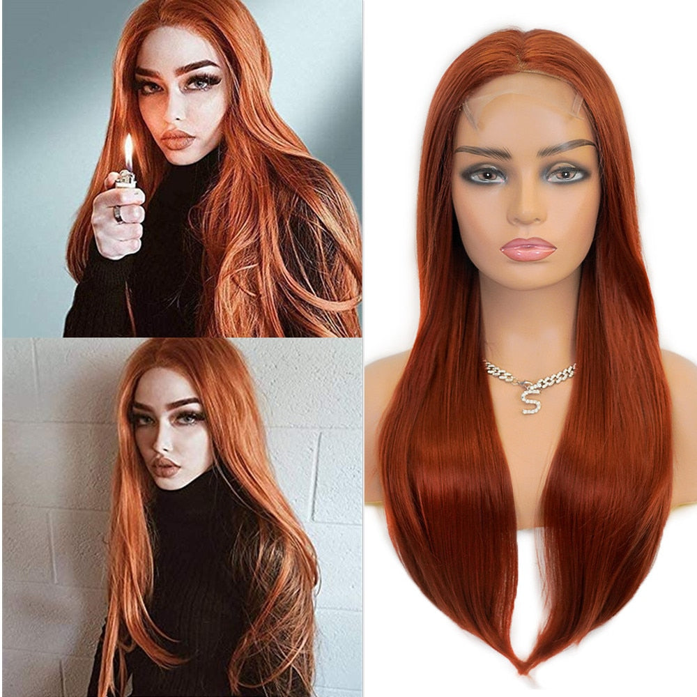 20 Inch Blonde Synthetic Lace Wigs Lace Closure