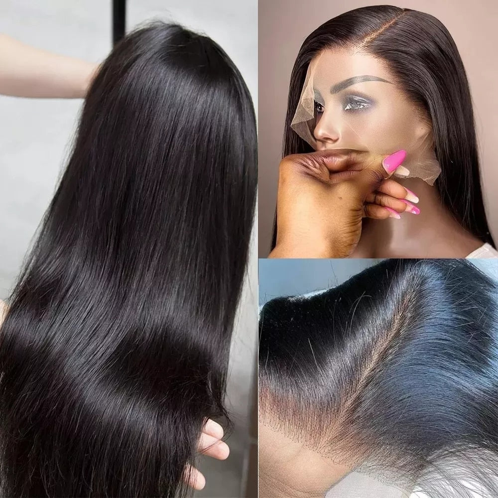 Straight Long Hair Lace Front Wig Brazilian 13x4 Lace Frontal For Black Women Human Hair 250 Density wigs