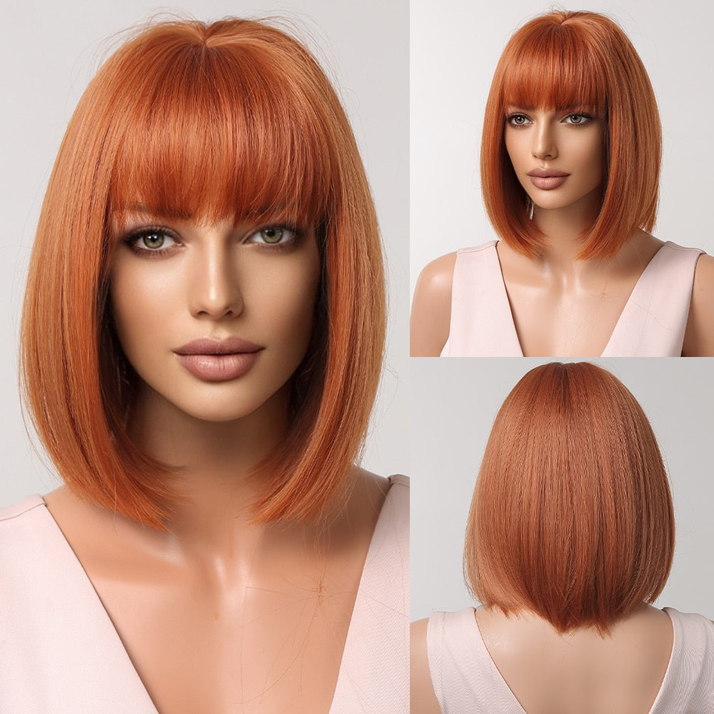 Ombre Platinum Ash Long Straight Synthetic Wigs