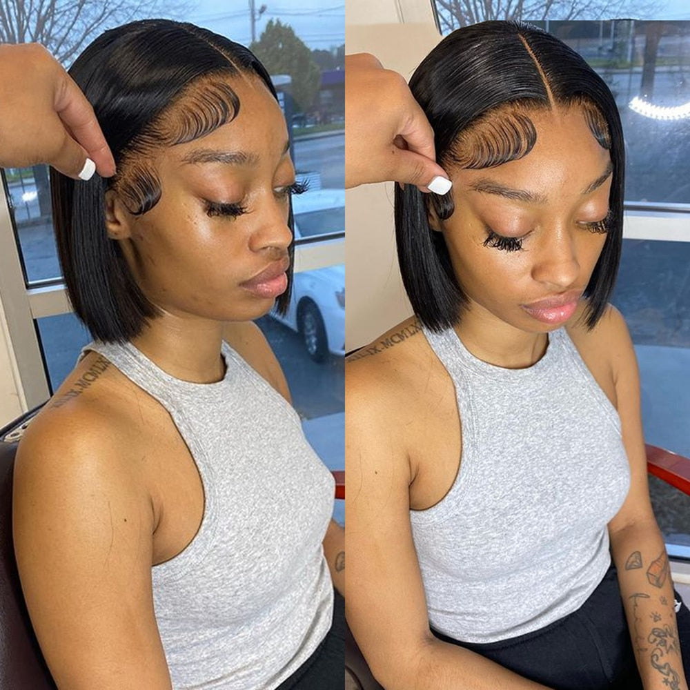Bob Wig Lace Frontal Human Hair Wigs 5x5 Lace Closure Straight Wig