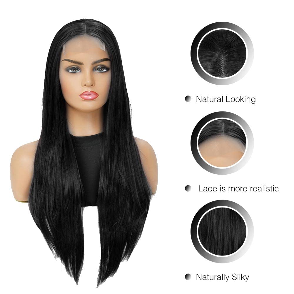 20 Inch Blonde Synthetic Lace Wigs Lace Closure