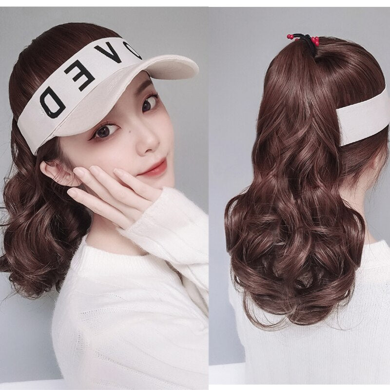 Ponytail Wig with Visor Cap Hat Wig