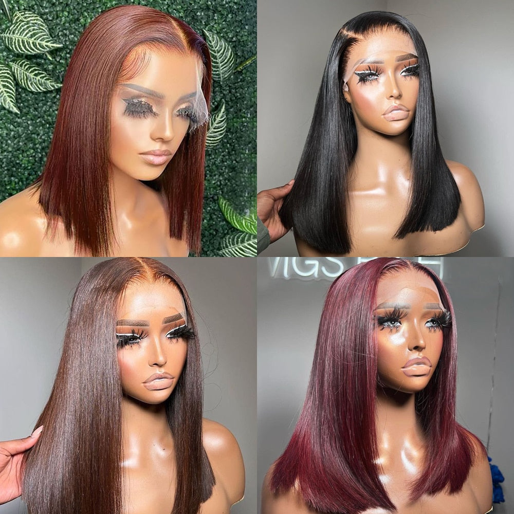 Bob Wig Lace Frontal Human Hair Wigs 5x5 Lace Closure Straight Wig