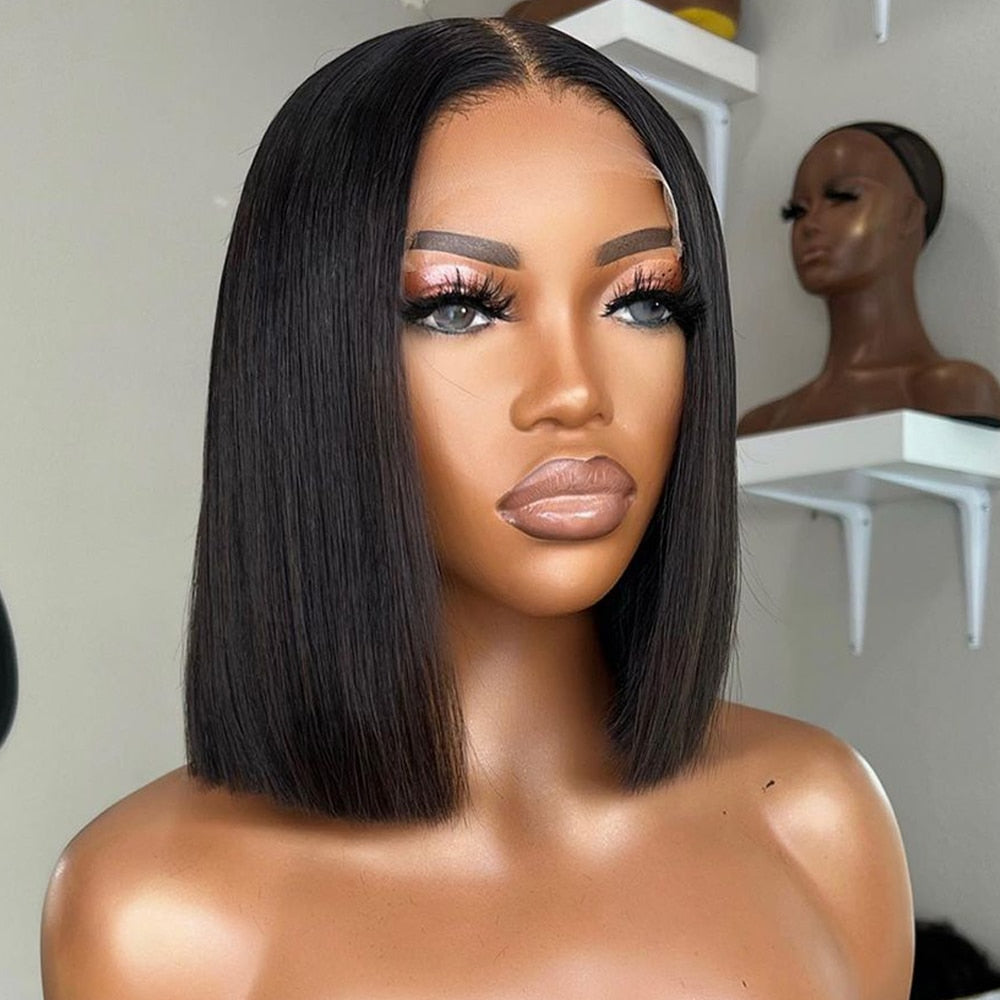 Bob Wig Lace Frontal Human Hair Wigs 5x5 Lace Closure Straight Wig