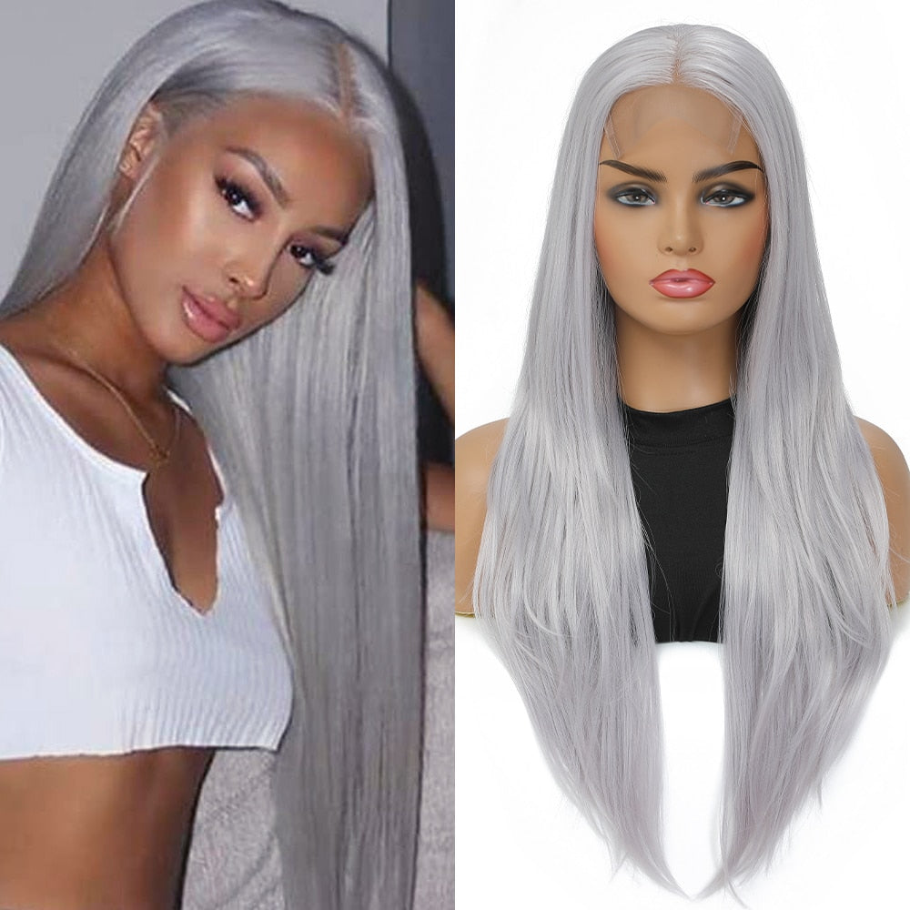 20 Inch Blonde Synthetic Lace Wigs Lace Closure