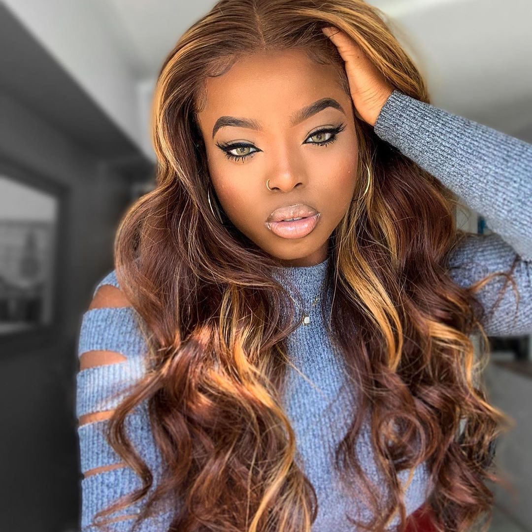 Colored Highlight Human Hair Wigs: 13x6 Lace Front Body Wave & 13x4 HD Lace Frontal Deep Wave