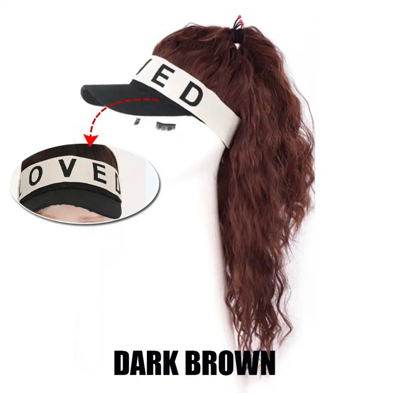 Ponytail Wig with Visor Cap Hat Wig