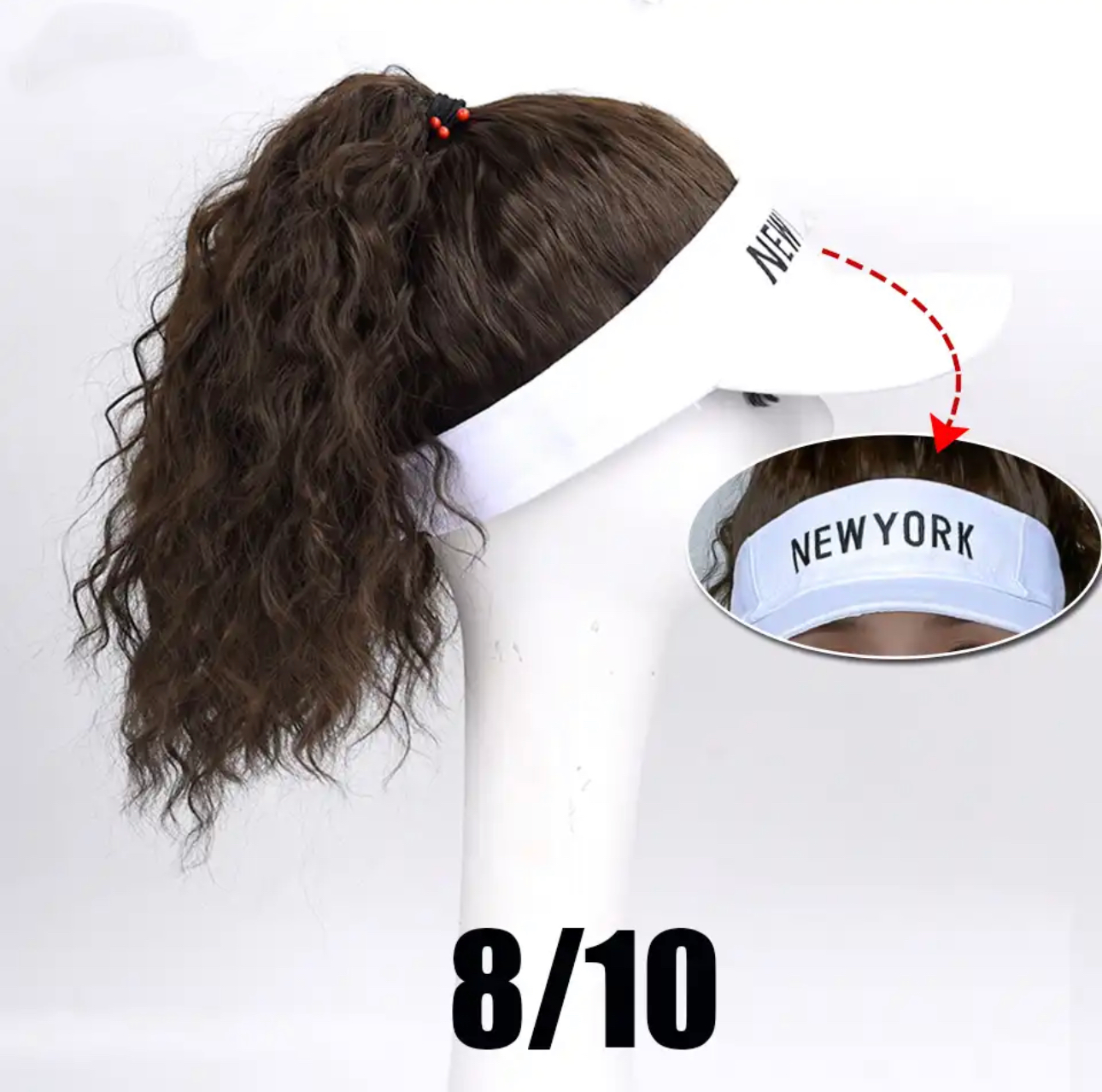 Ponytail Wig with Visor Cap Hat Wig