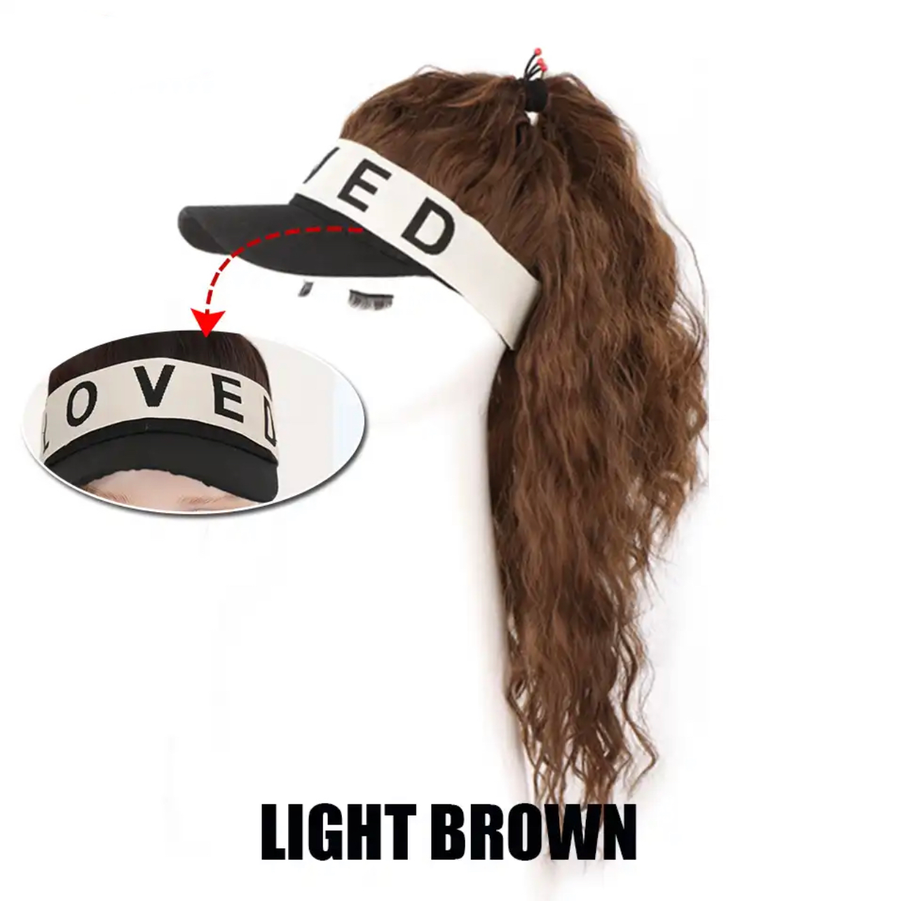 Ponytail Wig with Visor Cap Hat Wig