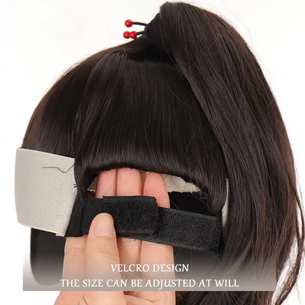 Ponytail Wig with Visor Cap Hat Wig