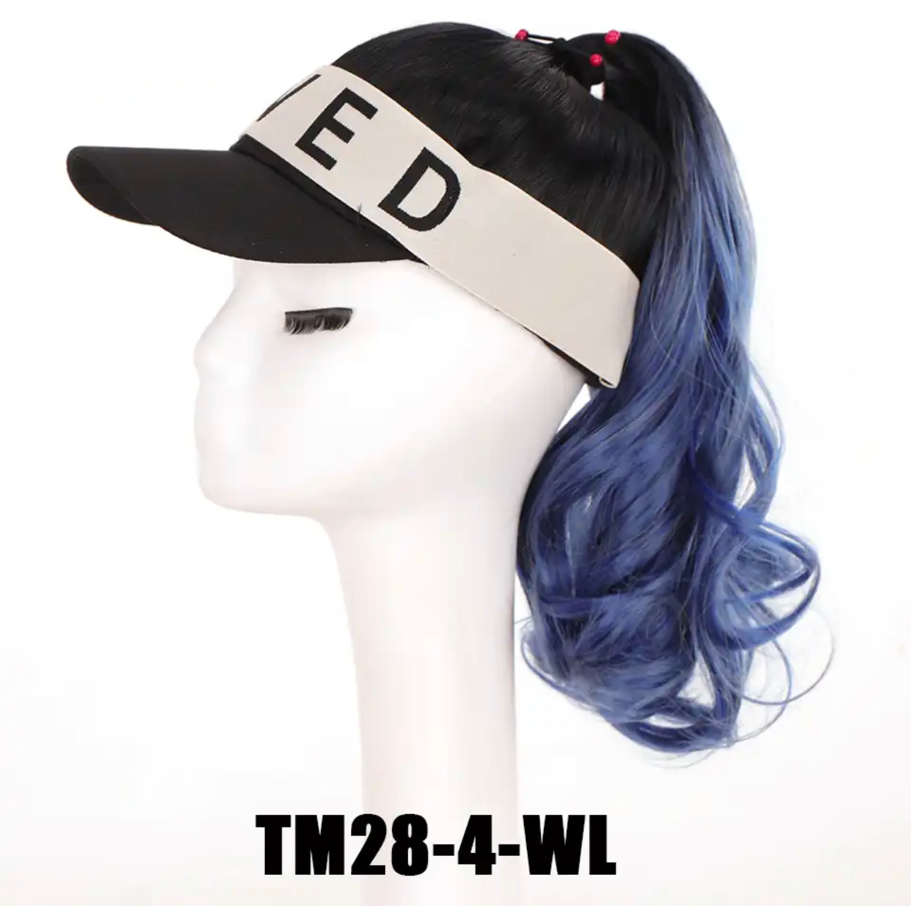 Ponytail Wig with Visor Cap Hat Wig