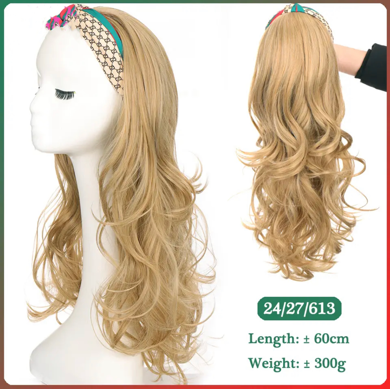 Blonde Wavy Long Headband Wig