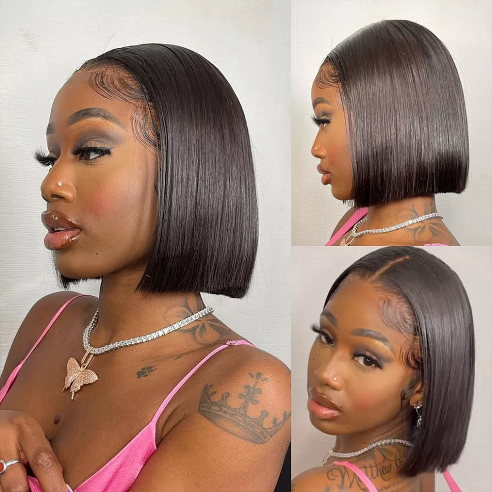 Bob Wig Lace Frontal Human Hair Wigs 5x5 Lace Closure Straight Wig