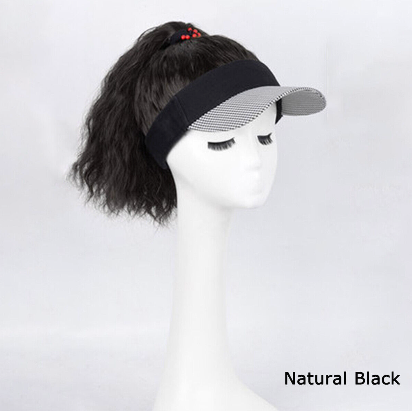 Ponytail Wig with Visor Cap Hat Wig