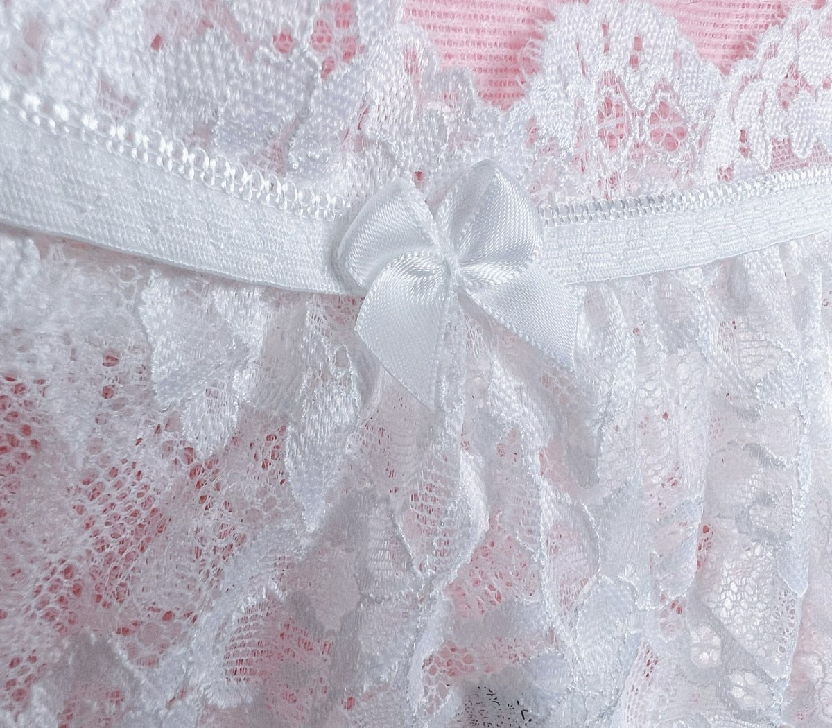 Bridal White Floral Lace Lingerie Set 4-Piece Garter Sheer Lace Sensual Exotic Bra + Panty Underwear Set