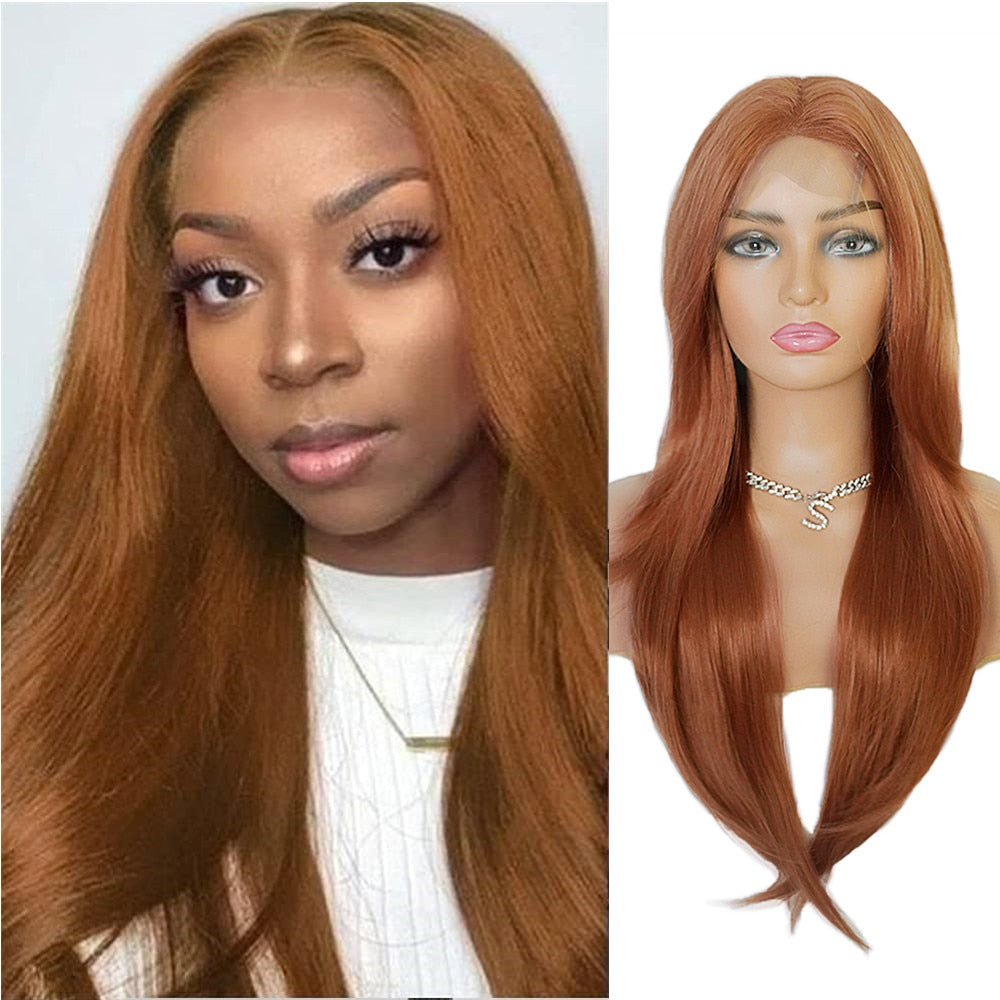 20 Inch Blonde Synthetic Lace Wigs Lace Closure
