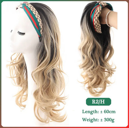 Blonde Wavy Long Headband Wig
