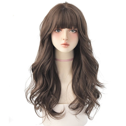 Long Wavy Curly Blonde Black Highlights Synthetic Wigs