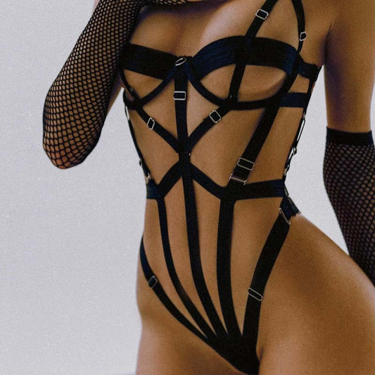 Cut Out Bandage Bodysuit Women Sexy Skinny Sexy Bodysuit Backless Body Femme Club Overalls