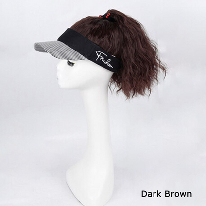 Ponytail Wig with Visor Cap Hat Wig