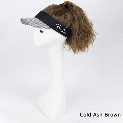 Ponytail Wig with Visor Cap Hat Wig